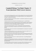 Campbell Biology Test Bank Chapter 13 Exam Questions With Correct Answers