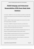 TExES Pedagogy and Professional Responsibilities (PPR) Exam Study Guide Solutions