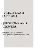 PYC1502 Exam pack 2024(Psychology in Society)