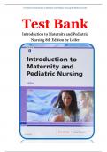 Test Bank for Introduction to Maternity and Pediatric Nursing 8th Edition by Leifer | Best Study Guide