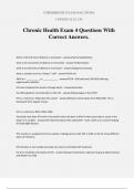 Chronic Health Exam 4 Questions With Correct Answers.