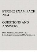 ETP2602 Exam pack 2024(Human Resource Management for Entrepreneurs)