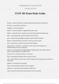 CLST 101 Exam Study Guide.