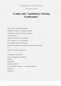 Combo with "Ambulatory Nursing Certification"