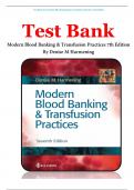 Test Bank For Modern Blood Banking & Transfusion Practices 7th Edition By Denise M Harmening 9780803668881 Chapter 1-29 Complete Guide  | BEST STUDY GUIDE