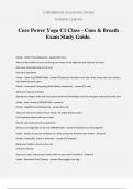 Core Power Yoga C1 Class - Cues & Breath Exam Study Guide.