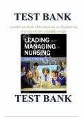 Test Bank for Leading and Managing in Nursing 7th Edition by Patricia S. Yoder-Wise ISBN 9780323449137 Chapter 1-31 |Complete Guide A+