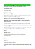 General Biology Final Exam Study Guide Review 2024 - 2025 Questions and Answer