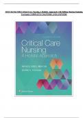 TEST BANK FOR Critical Care Nursing A Holistic Approach 11th Edition Morton Fontaine test bank 2024|2025 COMPLETE CHAPTERS AND ANSWERS