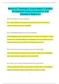 National Telemetry Association Cardiac Arrhythmia Exam Questions and  Answers Rated A+