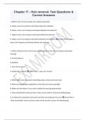 Chapter 17 - Hair removal- Test Questions &  Correct Answers