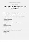 CREST - CPSA MAIN Exam Questions With Correct Answers