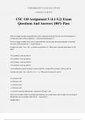 CSC 110 Assignment 5 (4.1-5.2) Exam Questions And Answers 100% Pass