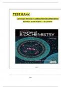 Test Bank For Lehninger Principles of Biochemistry, 8th Edition (Nelson, 2022), 9781319228002, Chapter 1-28 All Chapters with Answers and Rational