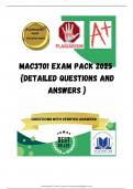 MAC3701 EXAM PACK 2025  {DETAILED QUESTIONS AND ANSWERS }