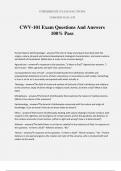 CWV-101 Exam Questions And Answers 100% Pass