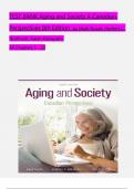 TEST BANK For Aging and Society: Canadian Perspectives 8th Edition by Mark Novak, Herbert C. Northcott, Verified Chapters 1 - 20, Complete Newest Version