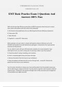 EMT Basic Practice Exam 1 Questions And Answers 100% Pass