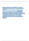 NR548 EXAM 2 NEWEST ACTUAL EXAM PSYCHIATRIC ASSESSMENT FOR THE PSYCHIATRIC MENTAL HEALTH NURSE PRACTITIONER REVIEW  WEEK 3-4 WITH COMPLETE 80 QUESTIONS AND DETAILED ANSWERS RATED A 2024 BRAND NEW!!! 