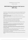 EDST1010 Exam Questions And Answers 100% Pass