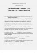 Entrepreneurship – Midterm Exam Questions And Answers 100% Pass