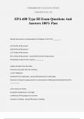 EPA 608 Type III Exam Questions And Answers 100% Pass