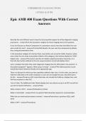 Epic AMB 400 Exam Questions With Correct Answers