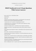 FDOT Earthwork Level 1 Exam Questions With Correct Answers