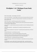 Firefighter 1 & 2 Michigan Exam Study Guide