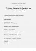 Firefighter 1 practice test Questions And Answers 100% Pass