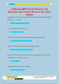 California DMV Permit Practice Test Questions and Correct Answers the Latest  Update
