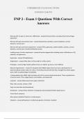 FNP 2 - Exam 1 Questions With Correct Answers