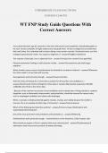 WT FNP Study Guide Questions With Correct Answers