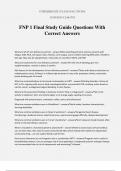 FNP 1 Final Study Guide Questions With Correct Answers