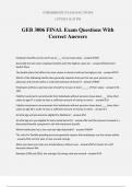 GEB 3006 FINAL Exam Questions With Correct Answers