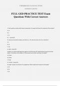 FULL GED PRACTICE TEST Exam Questions With Correct Answers