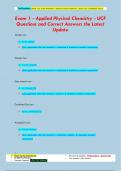 Exam 1 - Applied Physical Chemistry - UCF Questions and Correct Answers the Latest  Update