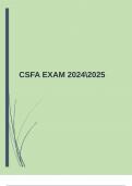 PACKAGE DEAL FOR THE  CSFA EXAM QUESTIONS 2024-25|ACCURATE ANSWERS |GUARANTEED PASS!!