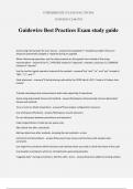 Guidewire Best Practices Exam study guide