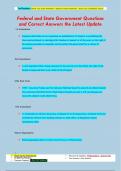 Federal and State Government Questions  and Correct Answers the Latest Update