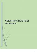 CSFA PRACTICE TEST 20242025 |GUARANTEED PASS |ACCURATE ANSWERS