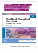 Test Bank For Medical Surgical Nursing 5th Edition By Holly K. Stromberg Chapter 1-49 Newest Version 2024