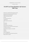 ICAEW Law Exam Questions And Answers 100% Pass