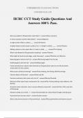 IICRC CCT Study Guide Questions And Answers 100% Pass.