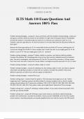 ILTS Math 110 Exam Questions And Answers 100% Pass