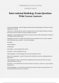 Interventional Radiology Exam Questions With Correct Answers