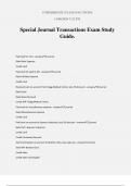 Special Journal Transactions Exam Study Guide.