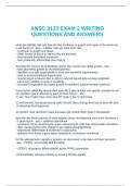 ANSC 3133 EXAM 2 WRITING QUESTIONS AND ANSWERS