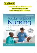 Test Bank for Fundamentals of Nursing: The Art and Science of Person-Centered Care 10th Edition by Taylor, Lynn & Bartlett All 1-47 Chapters Covered ,Latest Edition, ISBN:9781975168155