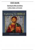 Test Bank for Exploring the Bible 2nd Edition by Stephen Harris, ISBN: 9780078038402, All Chapters 1 to 39 Covered, Verified Latest Edition